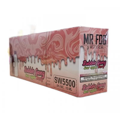 MR FOG SWITCH 5000 PUFF BUBBLE GANG SOUR APPLE BERRY