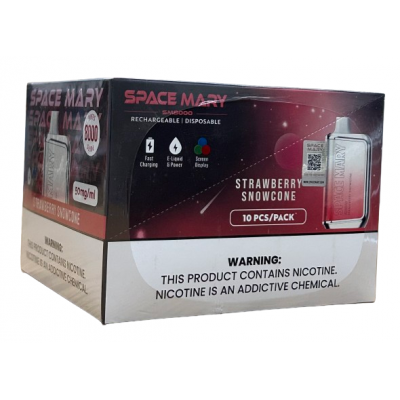 SPACE MARY 8000 PUFFS STRAWBERRY SNOWCONE