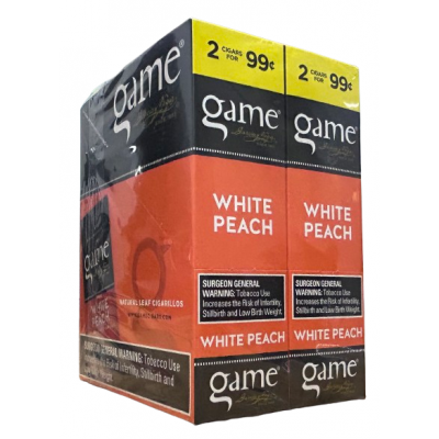 GAME CIGARS 2 FOR 99C WHITE PEACH