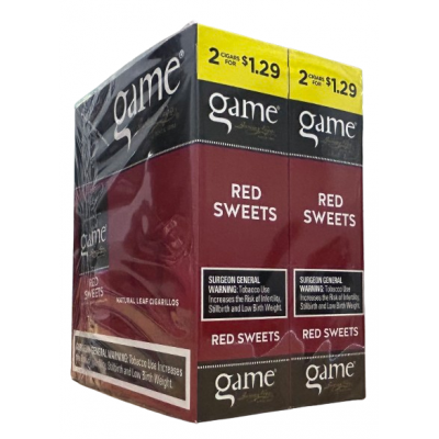 GAME CIGARS 2 FOR $1.29 RED SWEETS