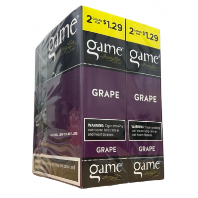 GAME CIGARS 2 FOR $1.29 GRAPE