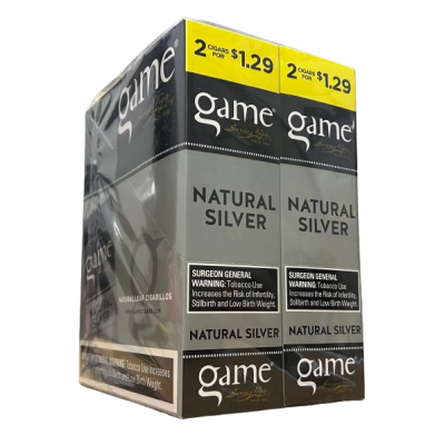 GAME CIGARS 2 FOR $1.29 NATURAL SILVER