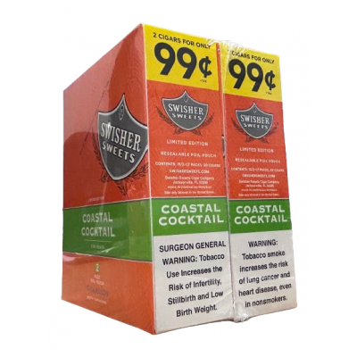 SWISHER SWEETS CIGARS 2 FOR 99C COASTAL COCKTAIL