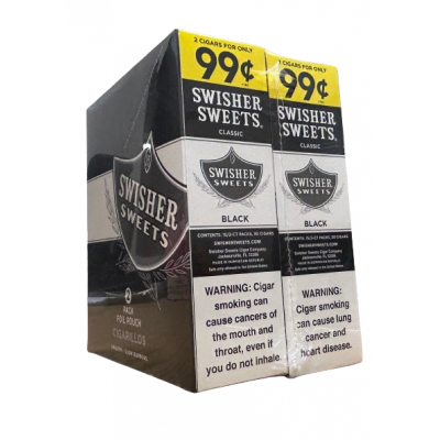 SWISHER SWEETS CIGARS 2 FOR 99C BLACK