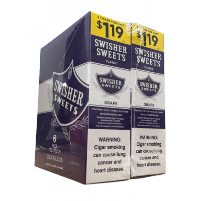 SWISHER SWEETS CIGARS 2 FOR $1.19 GRAPE