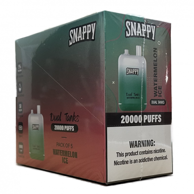 SNAPPY DUAL TANKS 20000 PUFFS PACK OF 5 - WATERMELON ICE