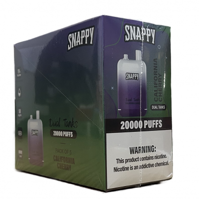 SNAPPY DUAL TANKS 20000 PUFFS PACK OF 5 - CALIFORNIA CHERRY