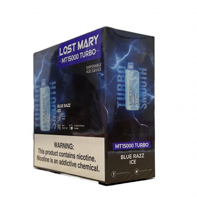 LOST MARY DISPOSABLE POD DEVICE MT15000 TURBO - BLUE RAZZ ICE