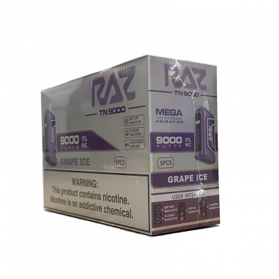 RAZ TN 9000 PUFFS GRAPE ICE