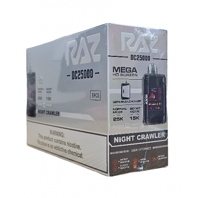 RAZ DC 25000 PUFFS NIGHT CRAWLER