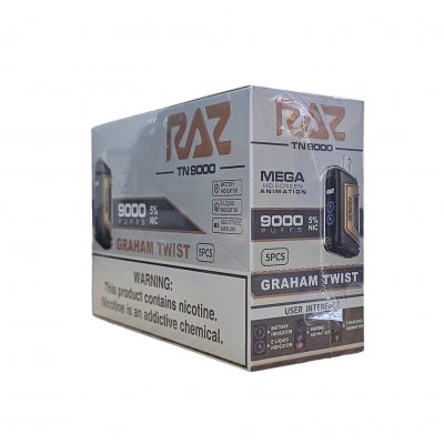 RAZ TN 9000 PUFFS GRAHAM TWIST